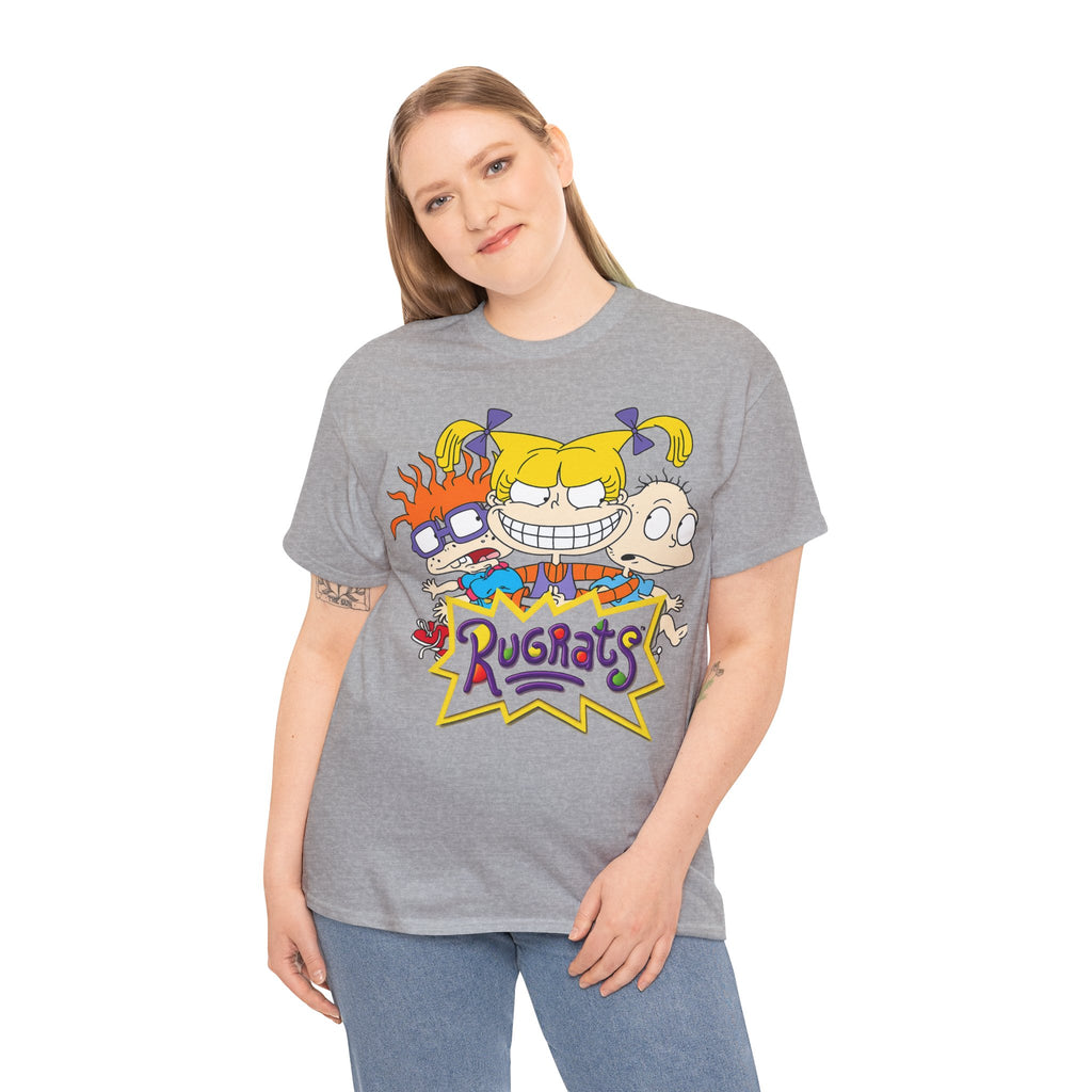 Rugrats Retro Cartoon Crewneck Tee — Colorful 90s Kids Character Design