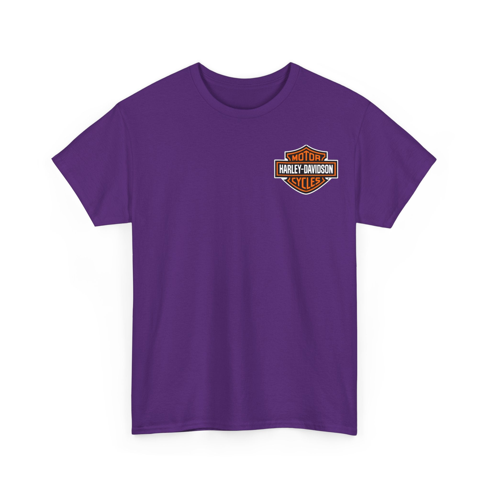 Harley-Style Flag Tee — American Motorcycle Logo T-Shirt