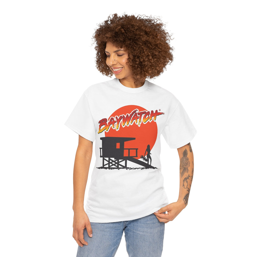 Baywatch Lifeguard Sunset Cotton T-Shirt