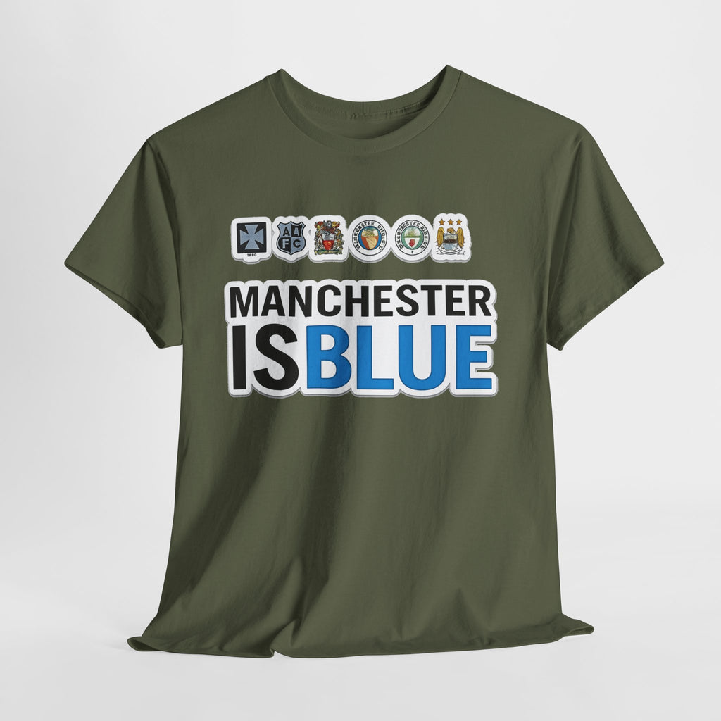 Manchester Is Blue Tee — Manchester City Supporter T-Shirt