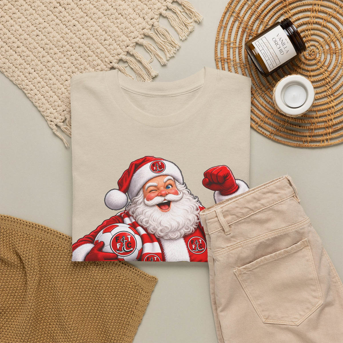 Santa Is a Fleetwood Fan Cotton T-Shirt