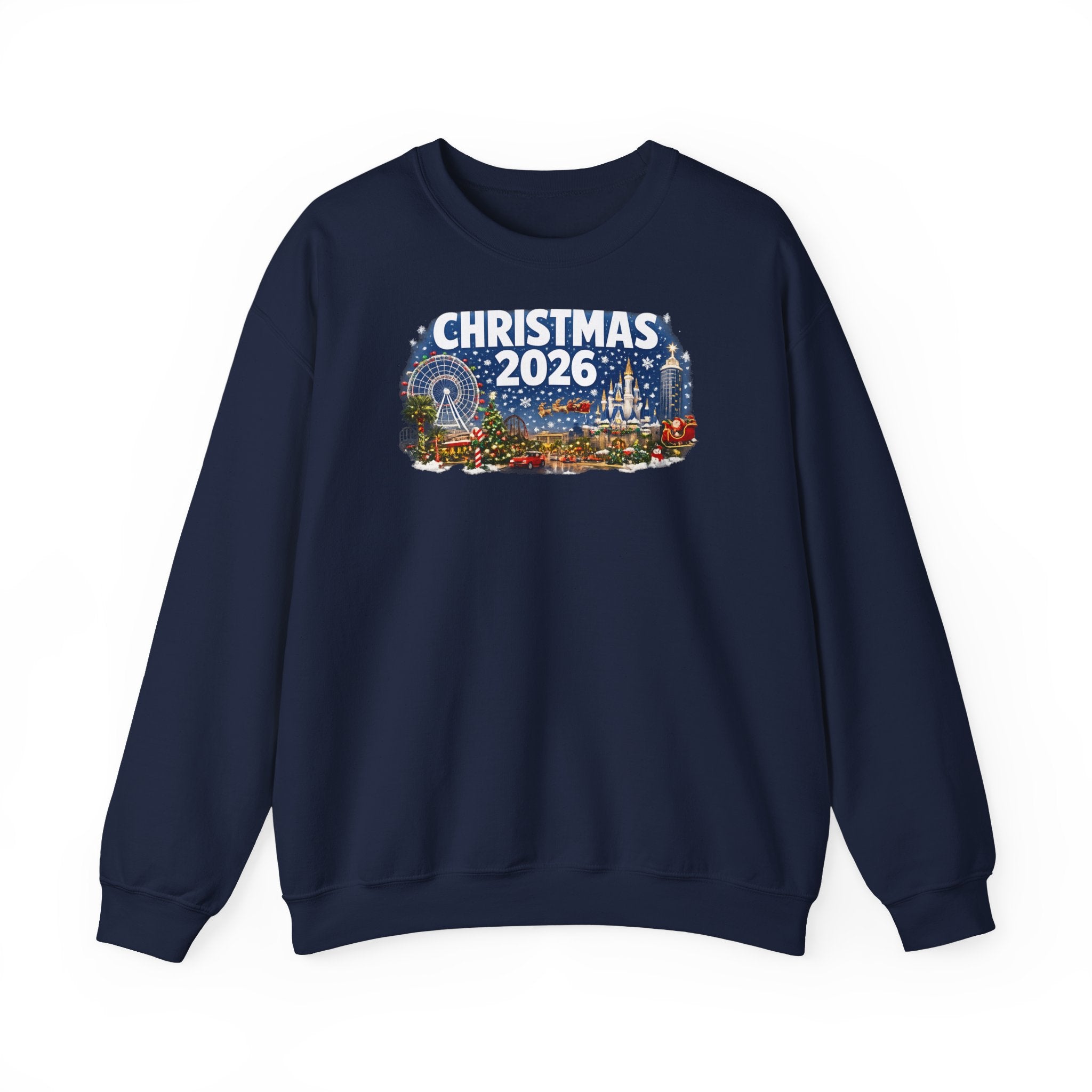 Christmas 2026 Holiday Sweatshirt – Festive Winter Cityscape Crewneck