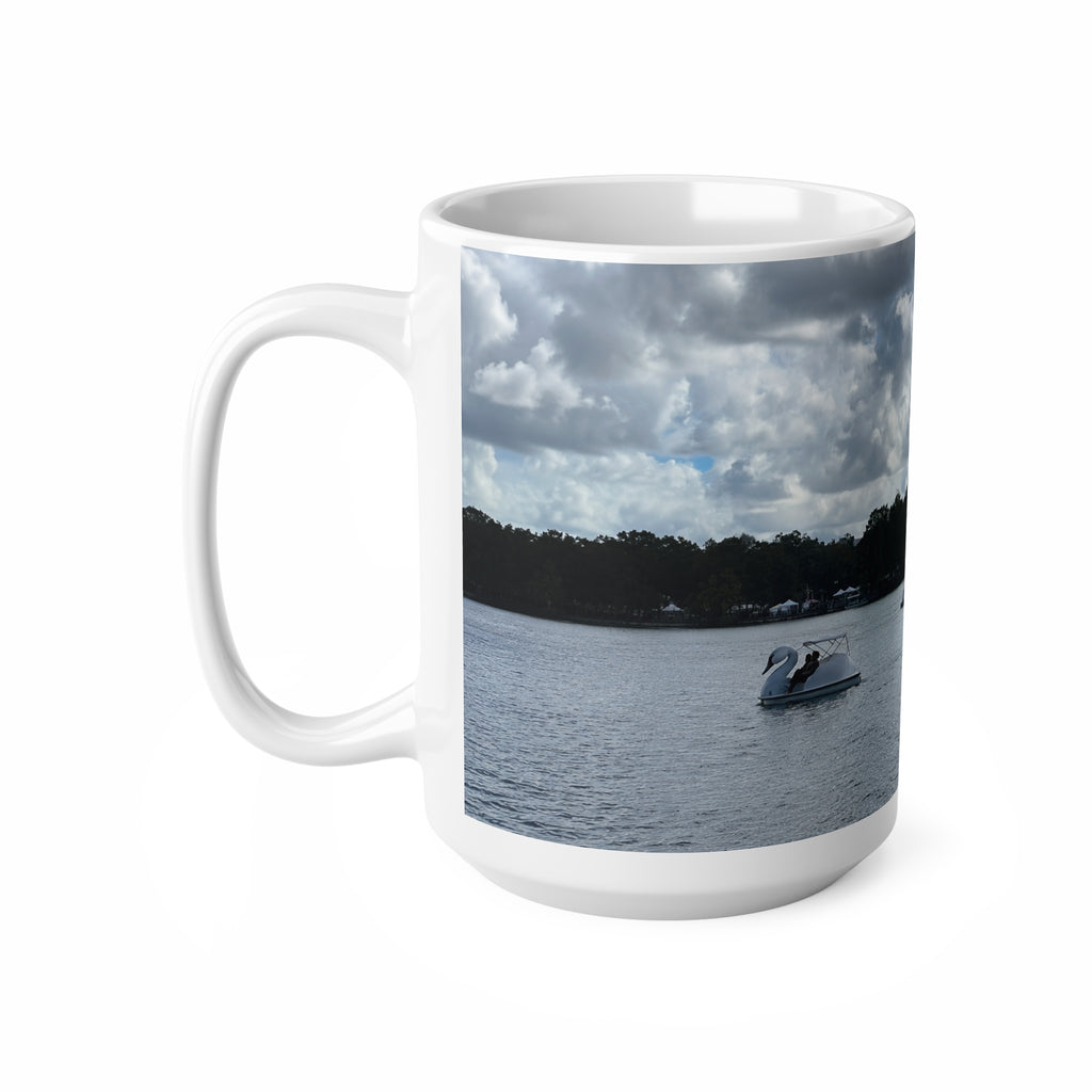 Lake Eola Orlando Swan Paddle Boat Lake Ceramic Coffee Mug — 11oz & 15oz Scenic Photo Mug