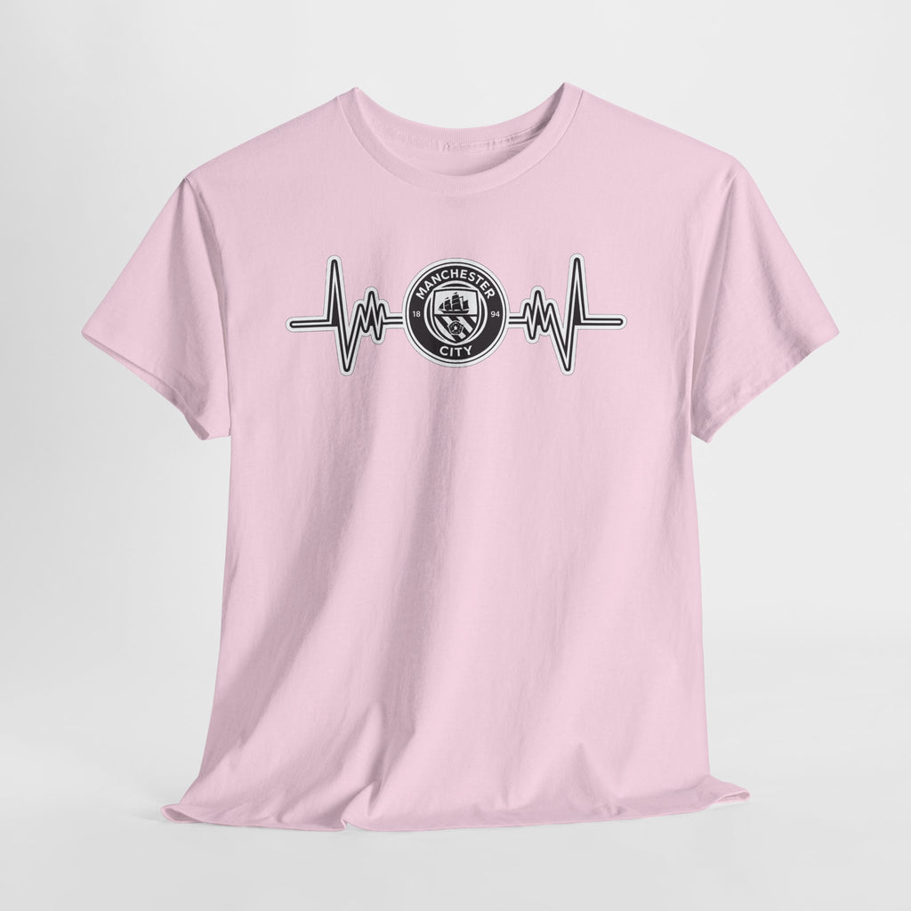 Manchester City Heartbeat Logo T-Shirt — Emergency Medical Services Pulse Tee