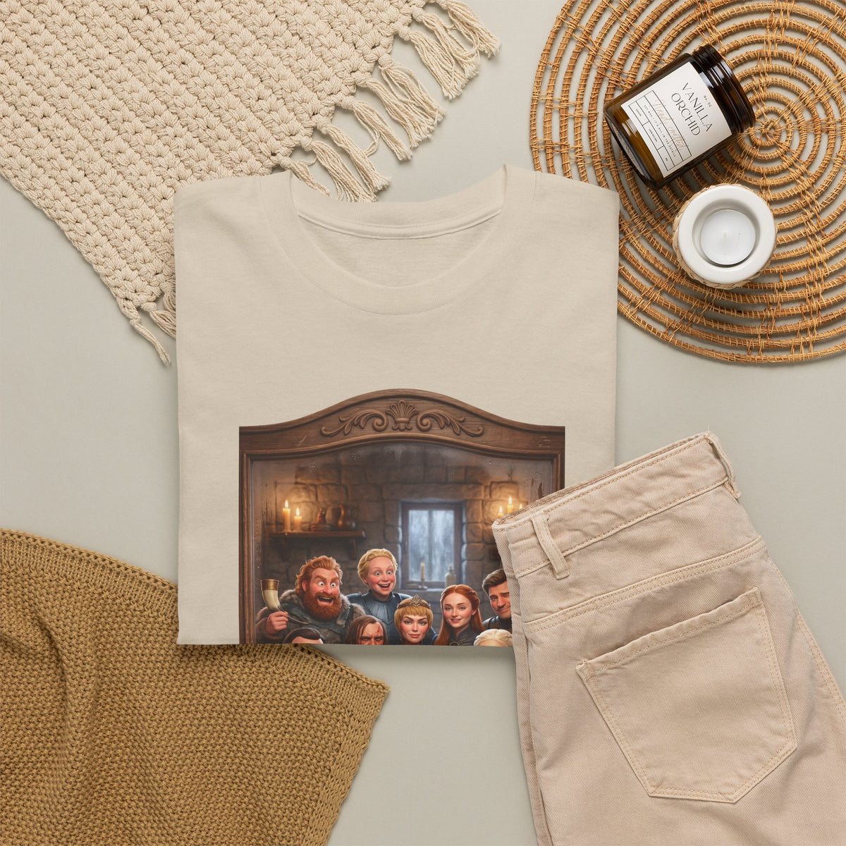 Game of Thrones Cast Portrait Inspired Cotton T-Shirt