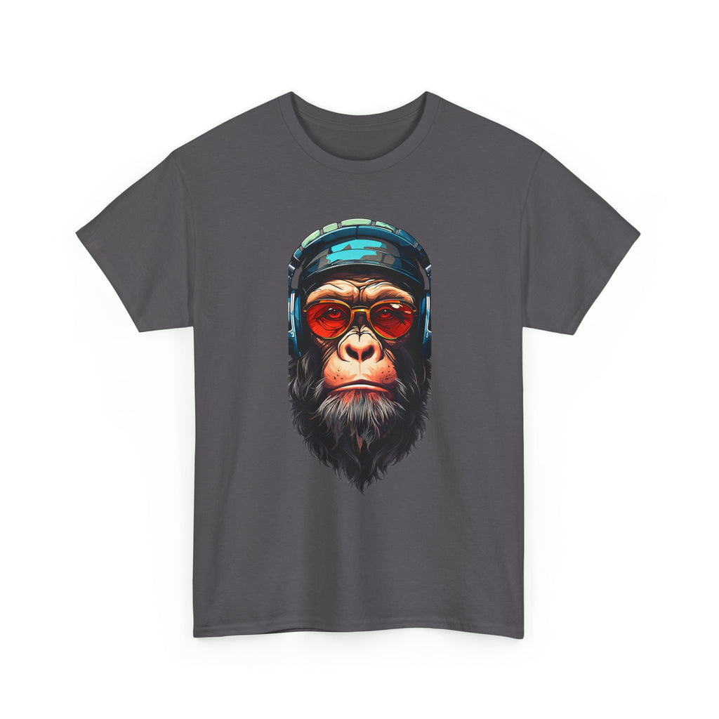Chimpanzee DJ Graphic Tee — Retro Sunglasses & Headphones Monkey T-Shirt