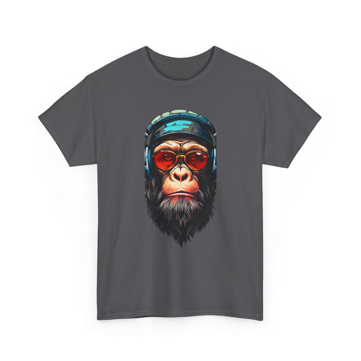 Chimpanzee DJ Graphic Tee — Retro Sunglasses & Headphones Monkey T-Shirt