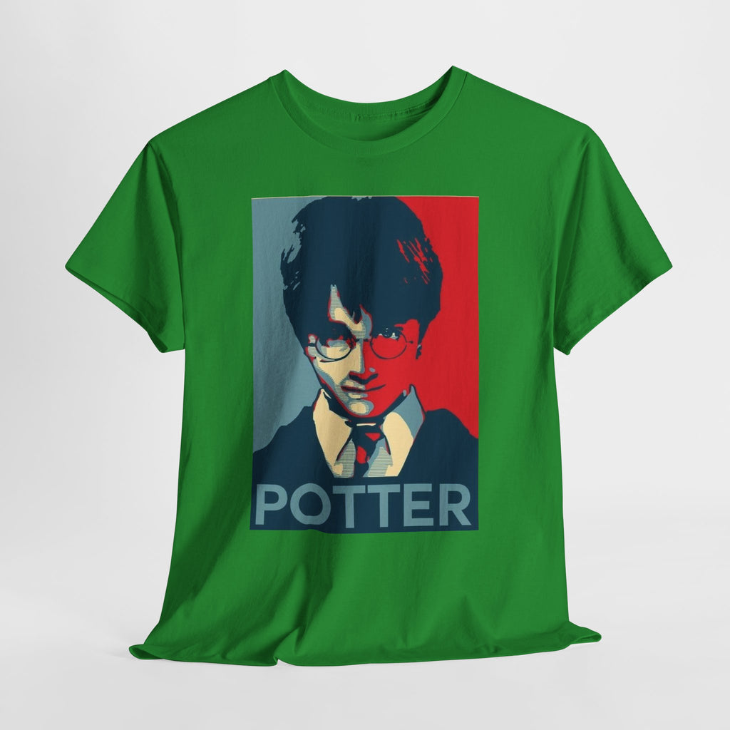 Harry Potter Inspired Vintage Wizard Portrait Cotton T‑Shirt — 'Potter' Graphic Tee
