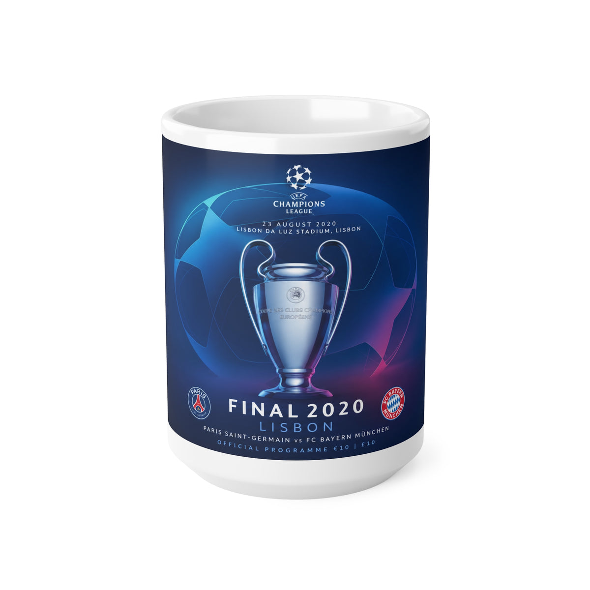 2020 UEFA Champions League Final Programme Cover Inspired Ceramic Coffee Mug – 11oz/15oz