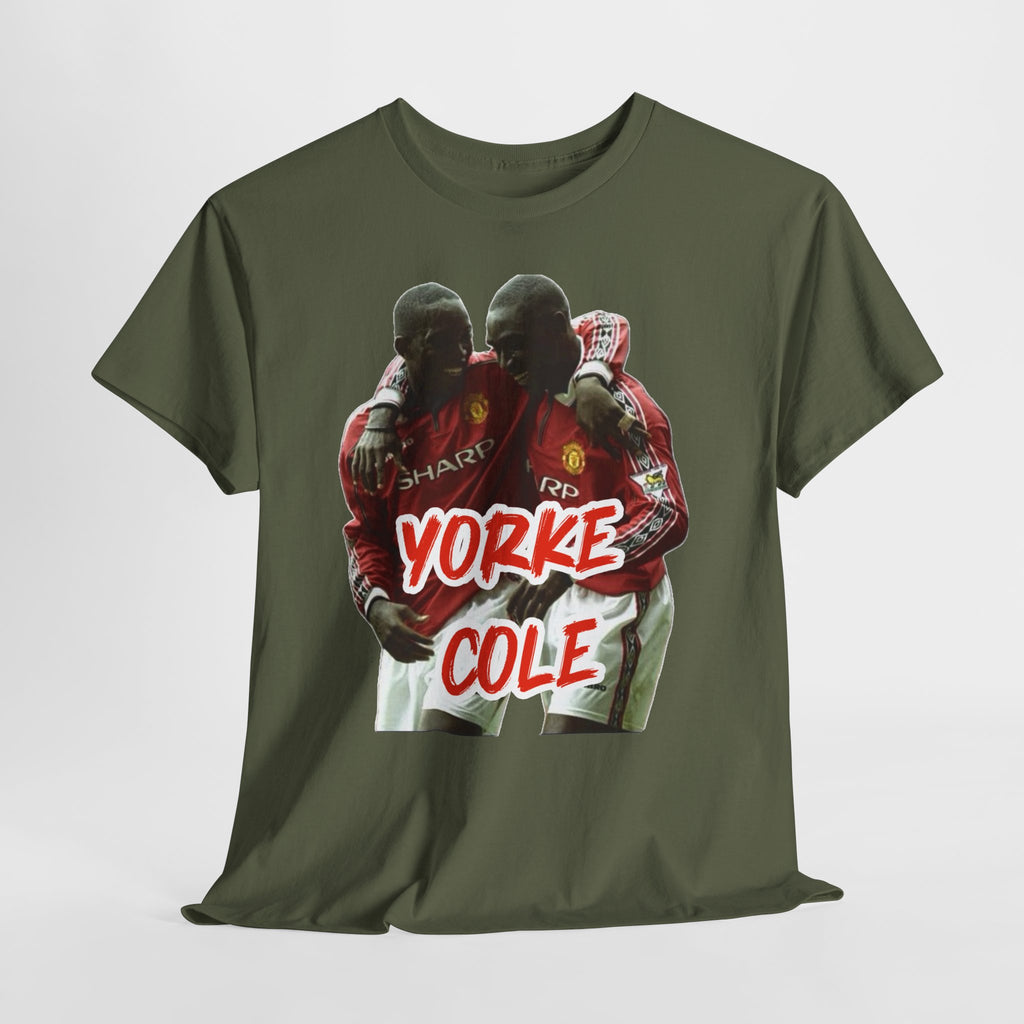 Yorke & Cole Manchester United Soccer Legends Graphic Tee — 'Yorke Cole' Retro Football Shirt