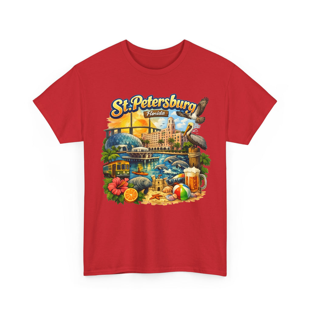 St. Petersburg Florida Retro Beach Scene T-Shirt