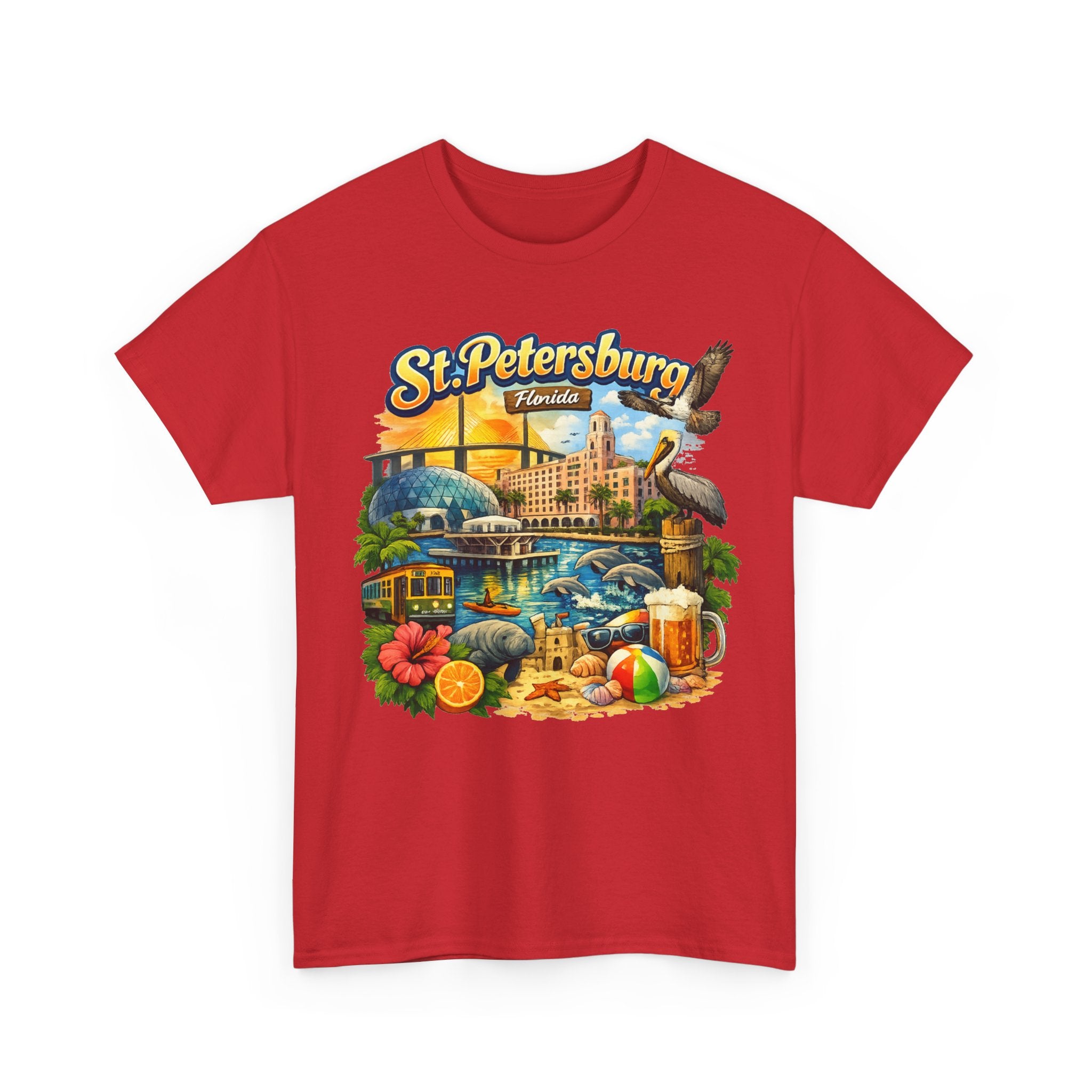St. Petersburg Florida Retro Beach Scene T-Shirt