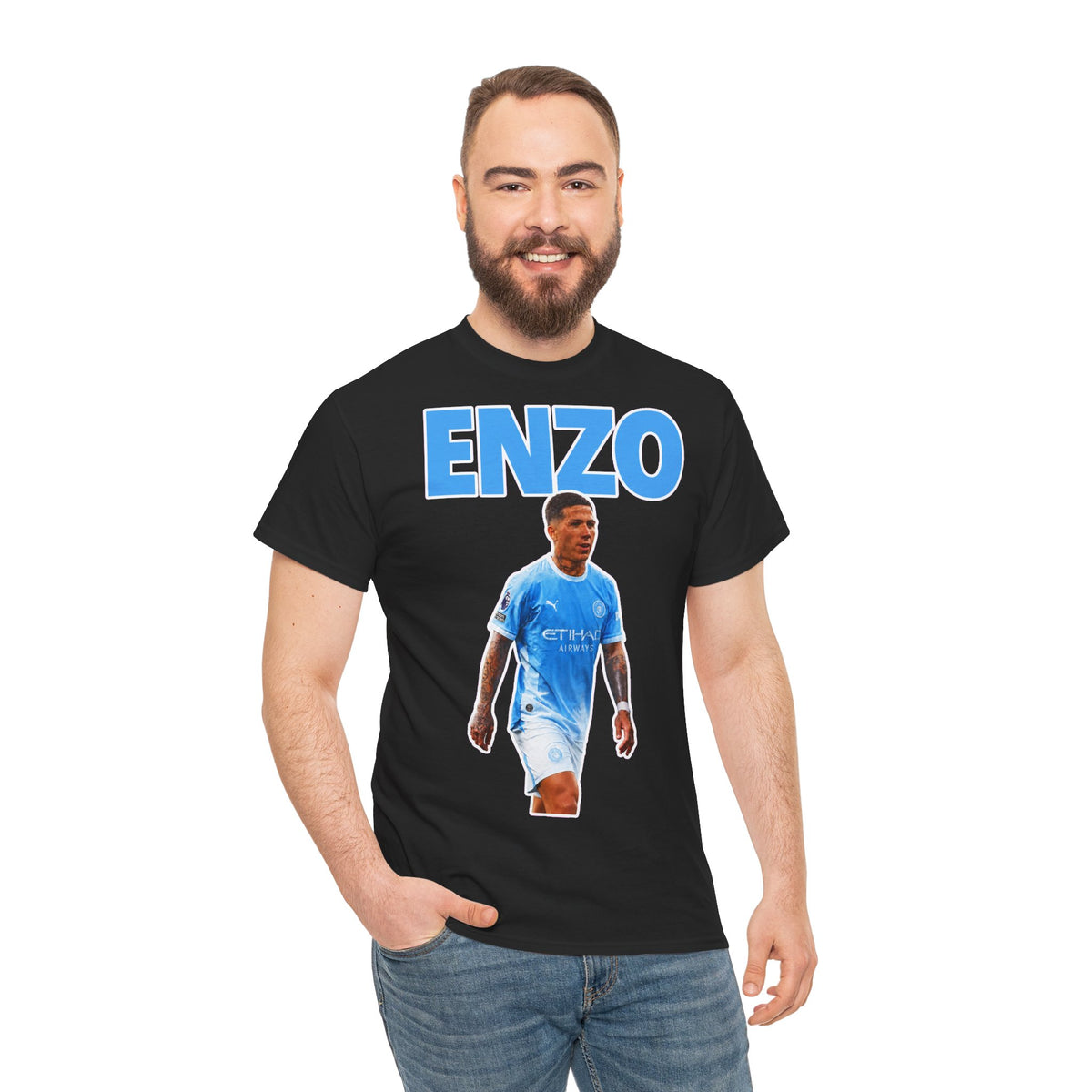Enzo Fernandez Manchester City Inspired Cotton T-Shirt