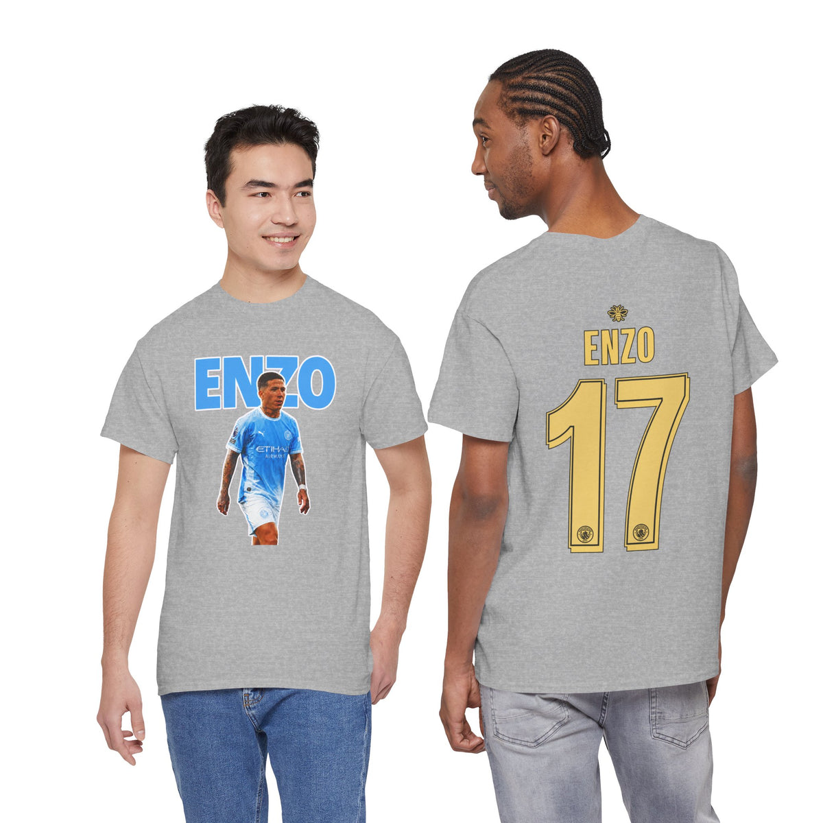 Enzo Fernandez Manchester City Inspired Cotton T-Shirt