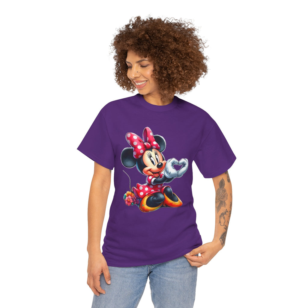 Minnie Mouse Character Heart Graphic Tee