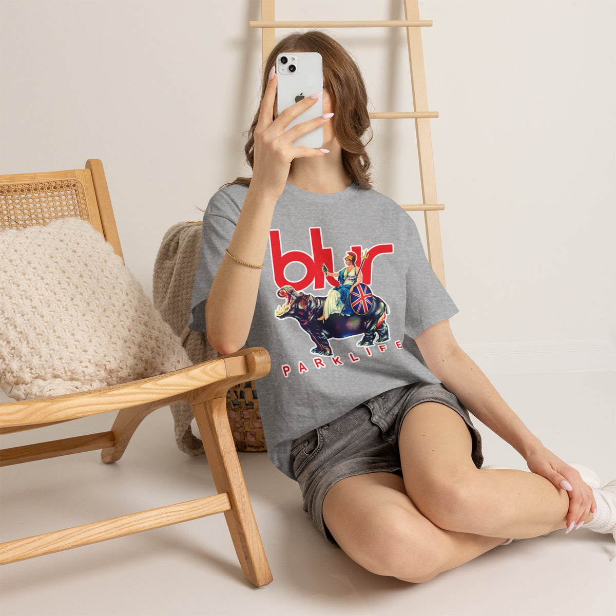 Blur PARKLIFE British Bulldog Graphic Cotton T-Shirt