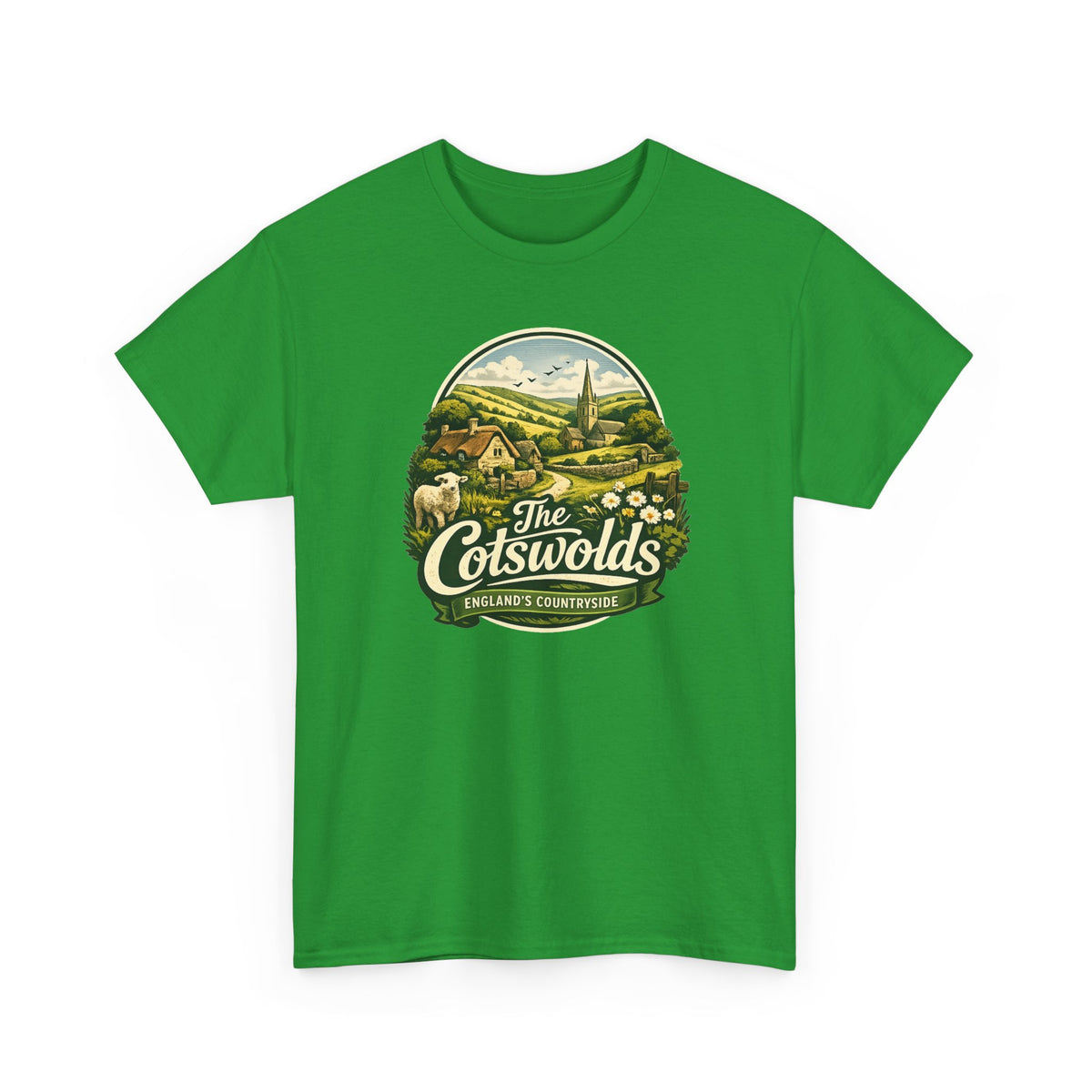 Cotswolds Vintage Landscape T‑Shirt — The Cotswolds Countryside Tee