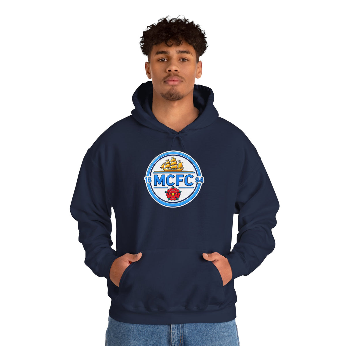 MCFC Logo Hoodie – Vintage Football Club Crest Pullover