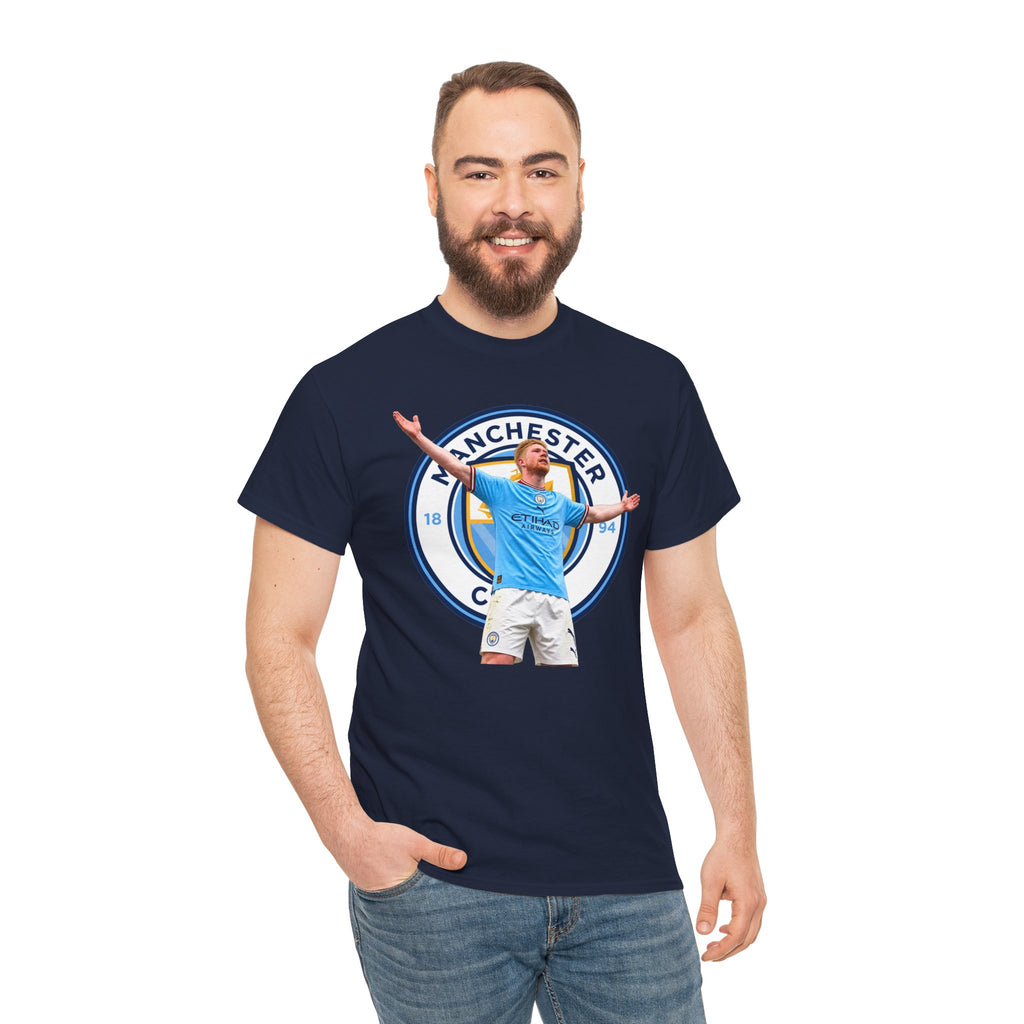 Kevin De Bruyne Manchester Football Club Legend Cotton T-Shirt — Player Celebration Graphic T-Shirt