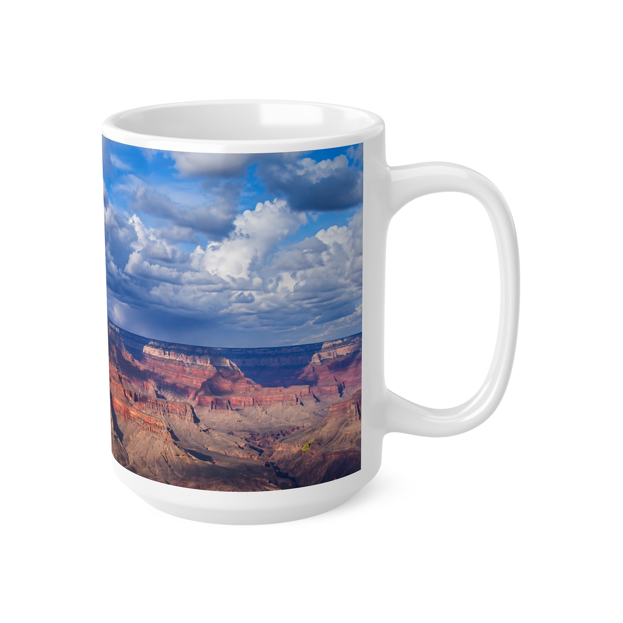 American Flag over the Grand Canyon Coffee Mug – Patriotic USA Ceramic Mug (11oz, 15oz)