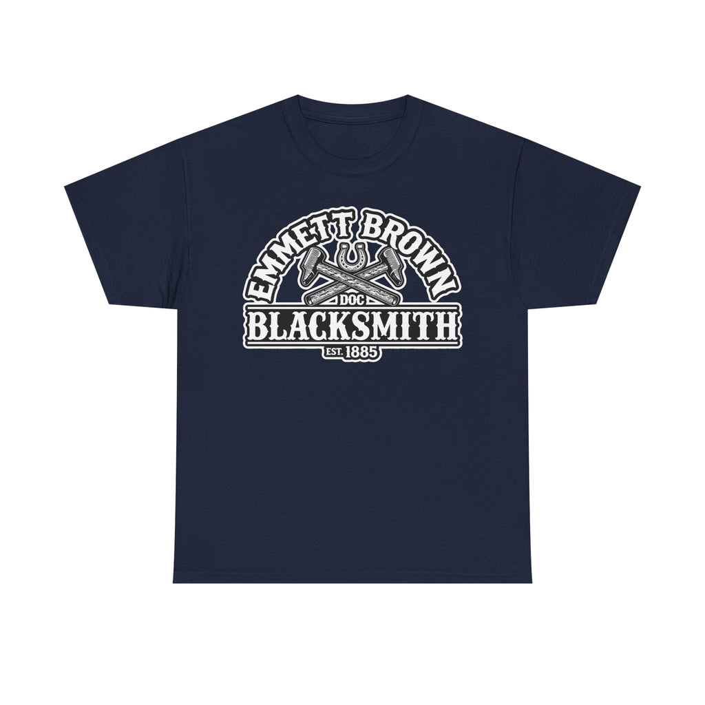 Blacksmith Emmett Brown Tee — Vintage Doc Blacksmith Graphic Shirt