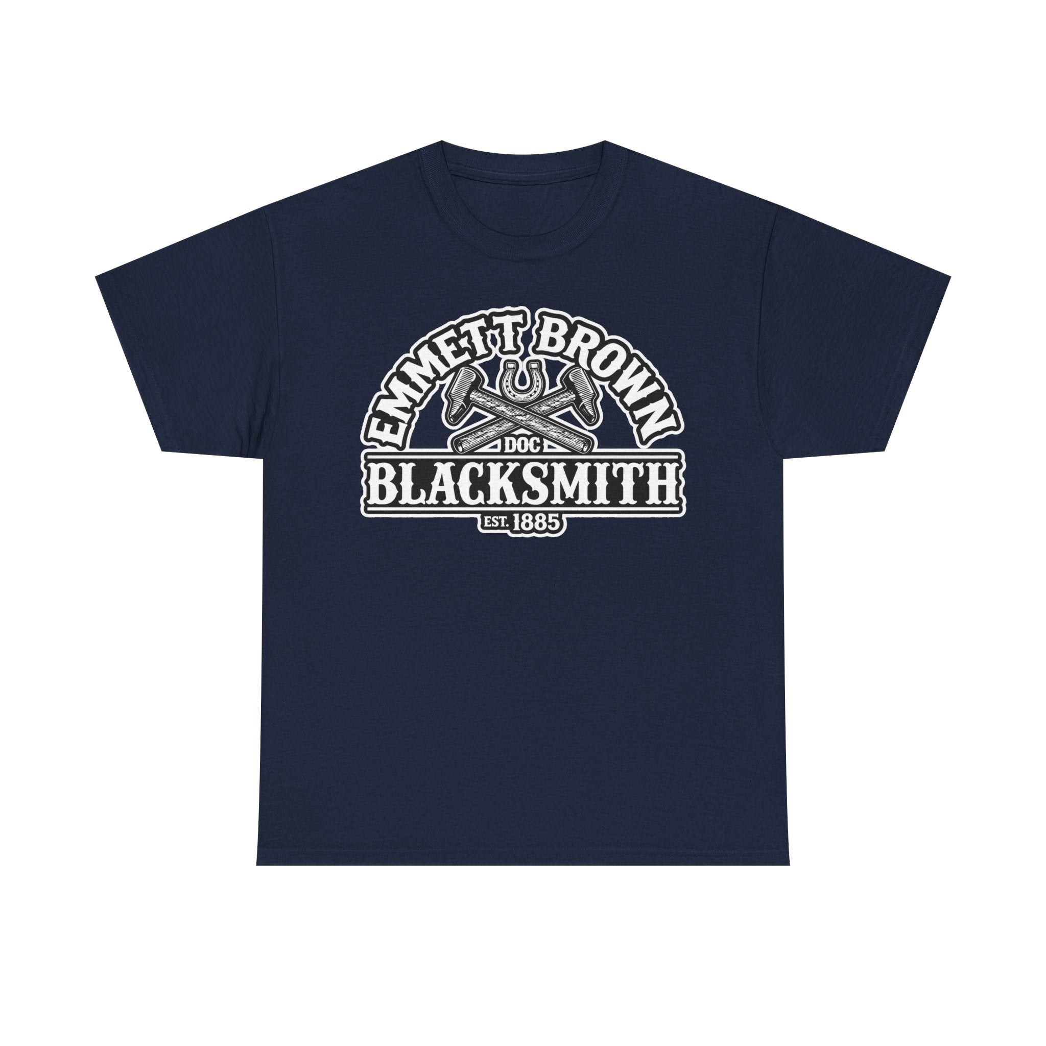 Blacksmith Emmett Brown Tee — Vintage Doc Blacksmith Graphic Shirt