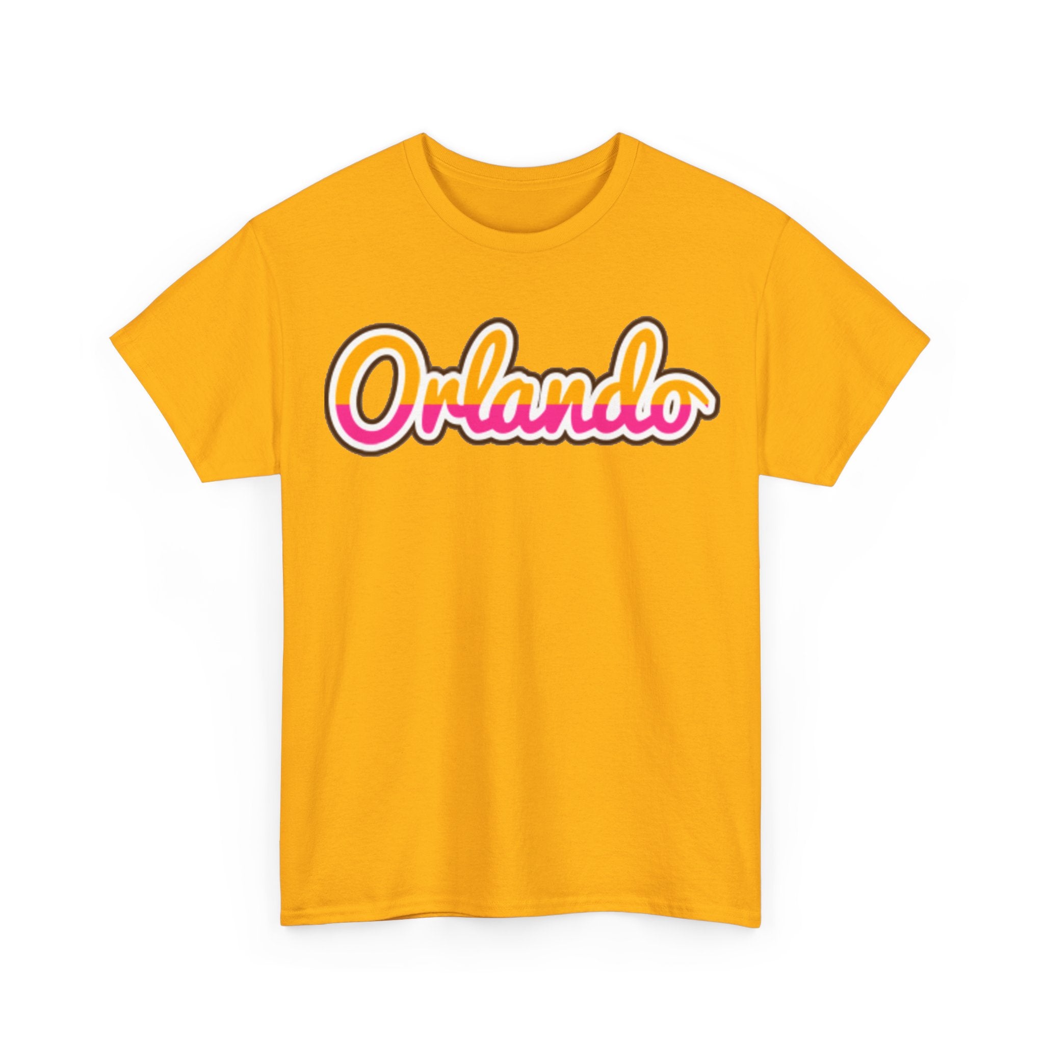 Orlando Retro Script Tee — Vintage Sunset City Souvenir Shirt