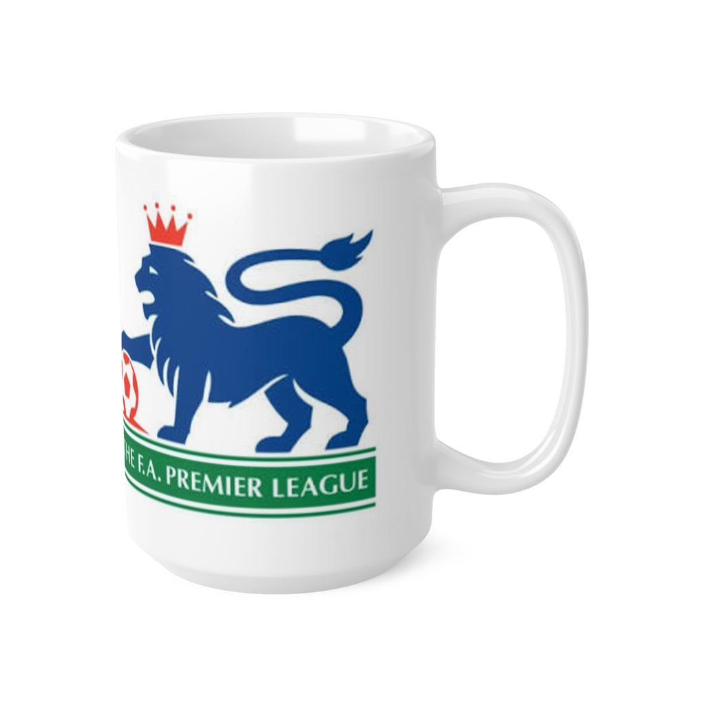 Retro Premier League Lion Logo Coffee Mug — Ceramic 11oz & 15oz