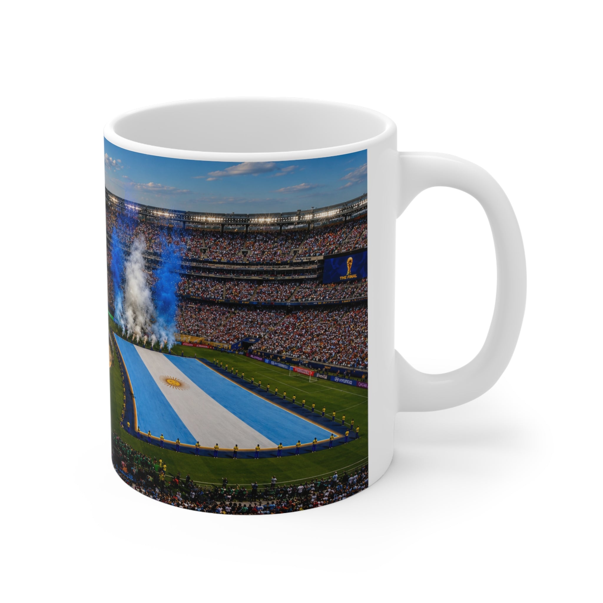 FIFA World Cup Final 2026 Stadium Photo Mug — National Flags & Opening Ceremony 11oz/15oz