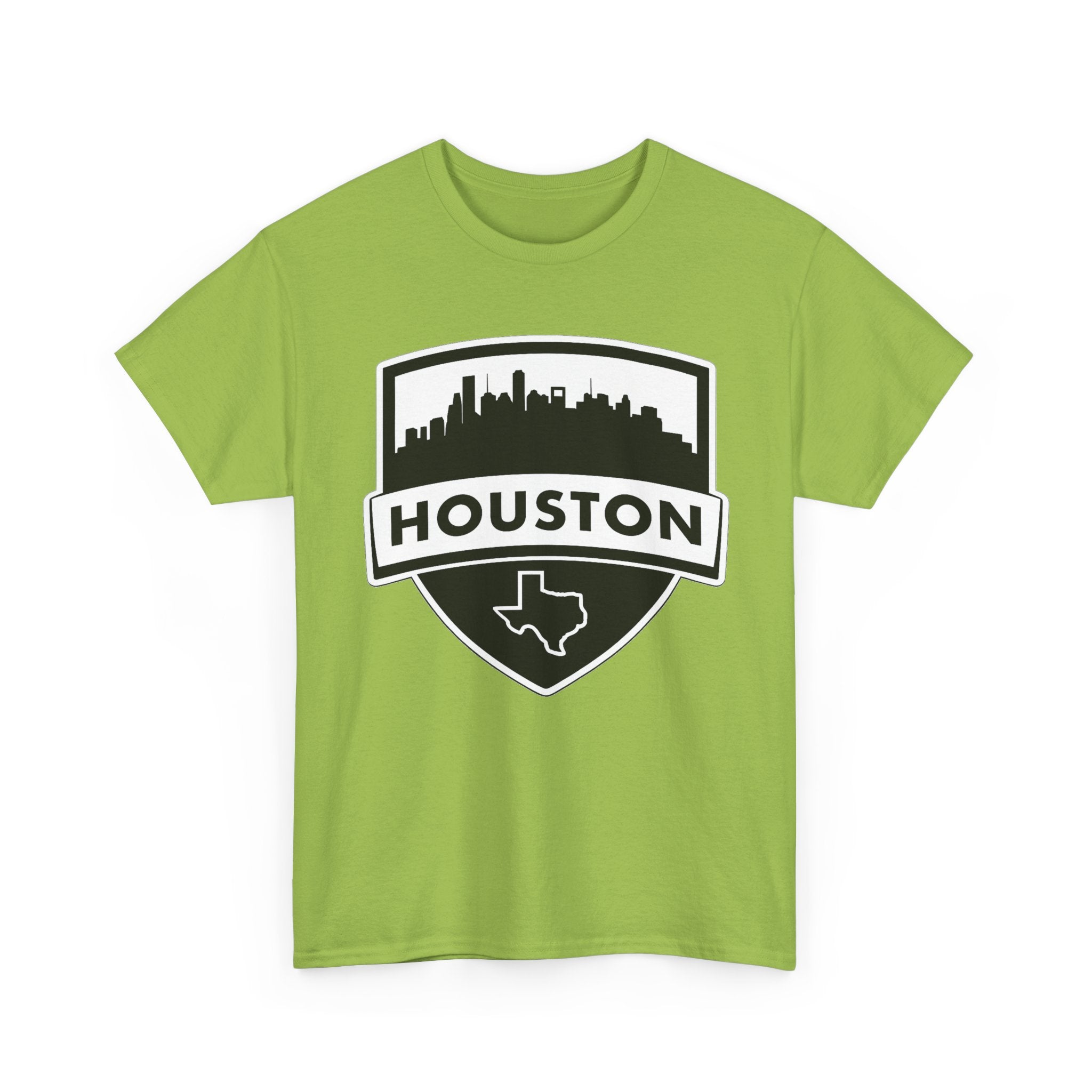 Houston Skyline Shield T-Shirt — Texas Outline City Pride Tee