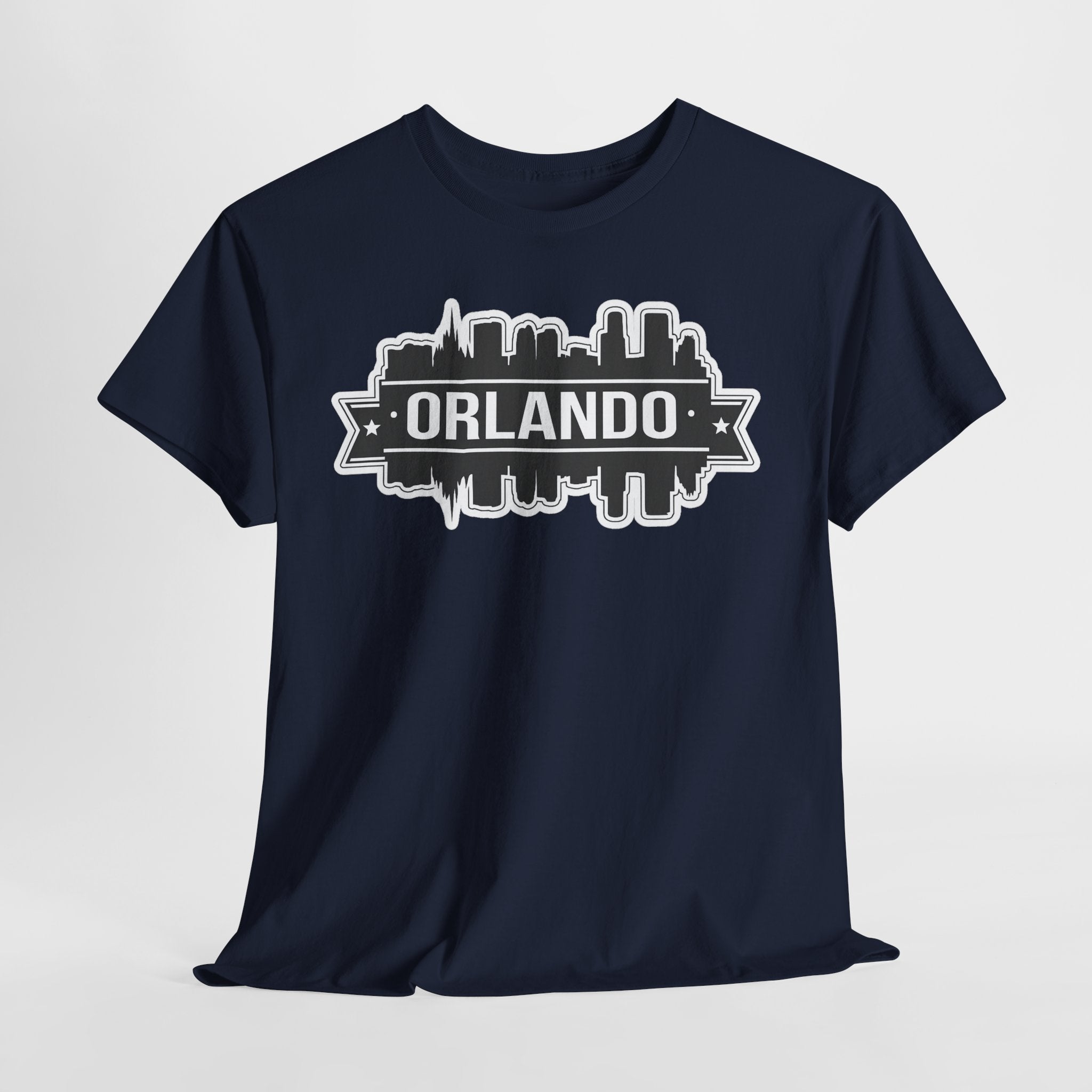 Orlando Skyline T-Shirt — Retro Badge Cityscape Tee