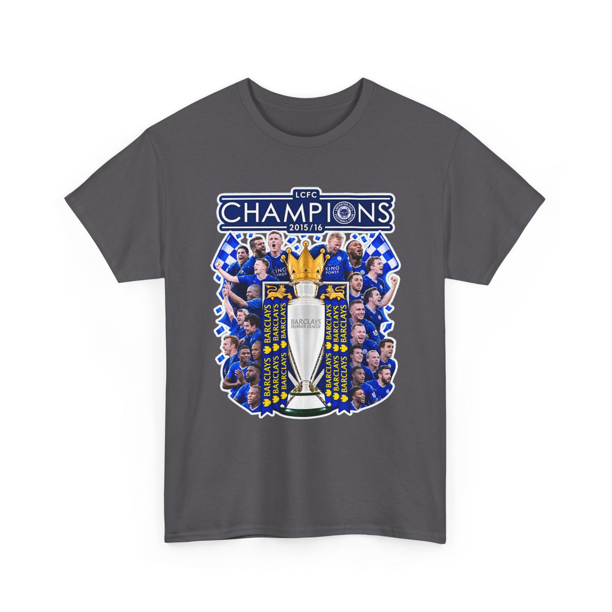 Leicester City 2015/2016 Champions Trophy Soccer T-Shirt — Team Victory Graphic Tee