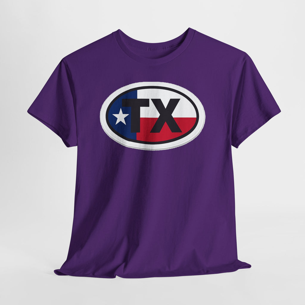 Texas Flag TX Oval T-Shirt — Patriotic Lone Star Tee