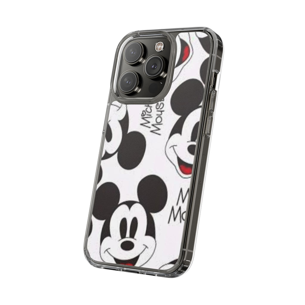 Mickey Mouse Clear Phone Case – Retro Cartoon Pattern Clear Case