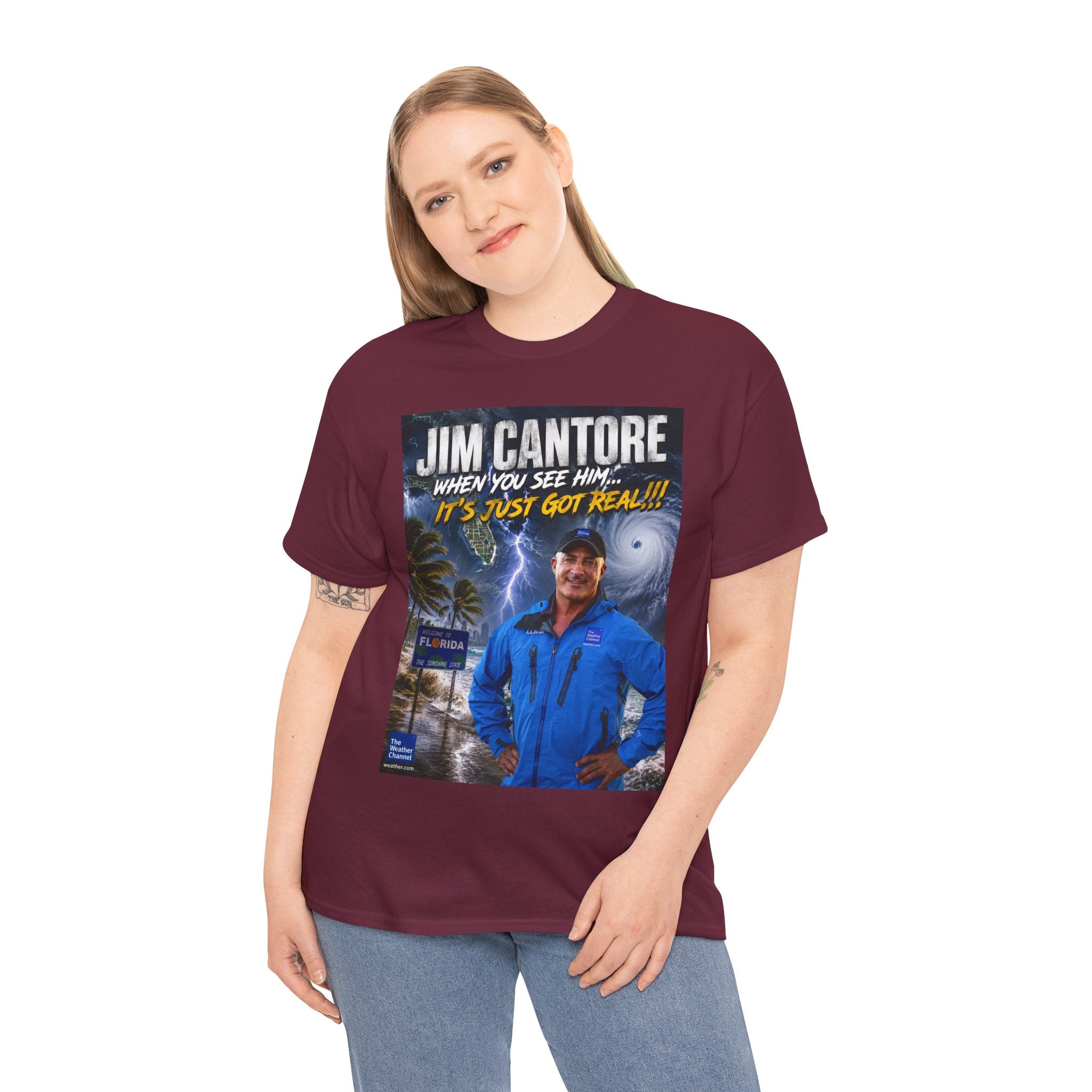 Jim Cantore "It's Just Got Real" Hurricane T-Shirt