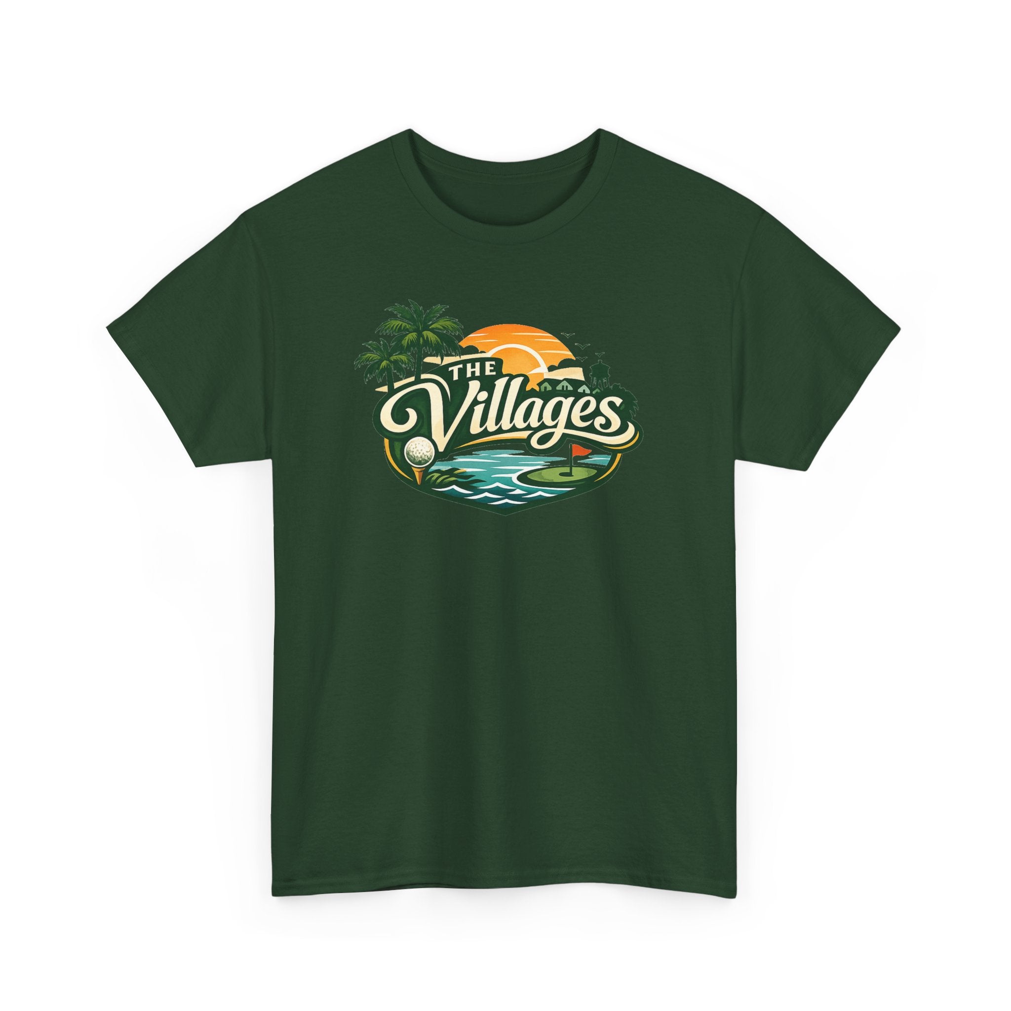The Villages of Florida Sunset Logo Tee - Florida Palm Beach Retro T-Shirt