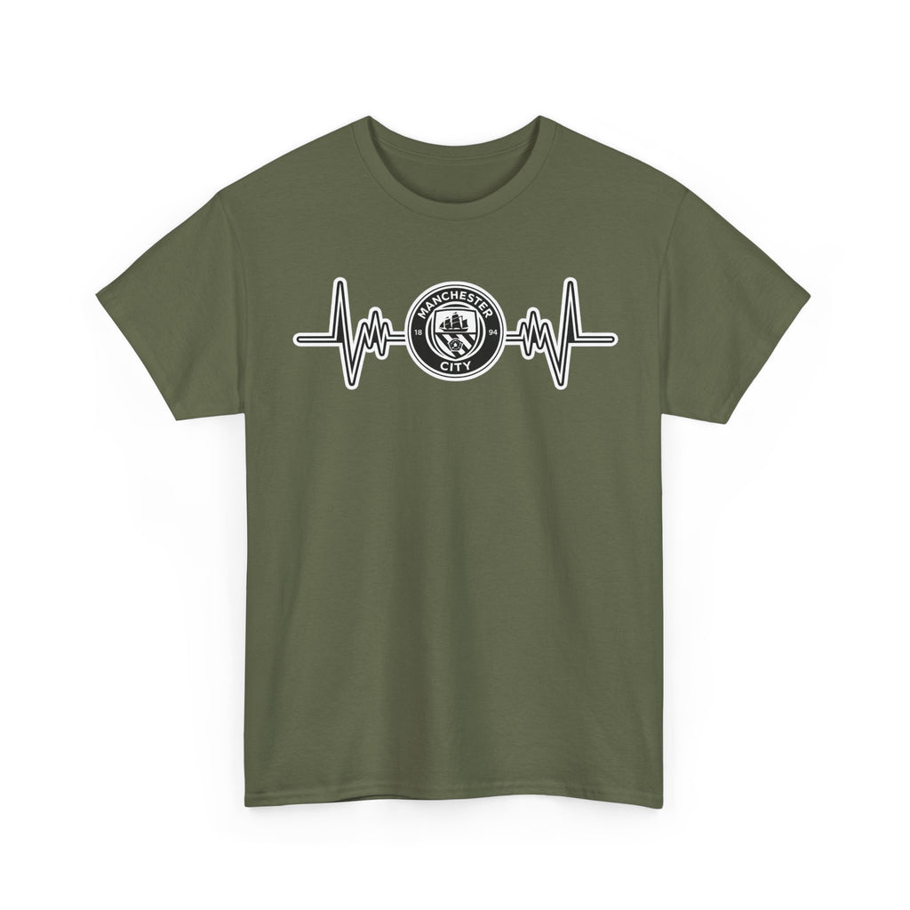 Manchester City Heartbeat Logo T-Shirt — Emergency Medical Services Pulse Tee