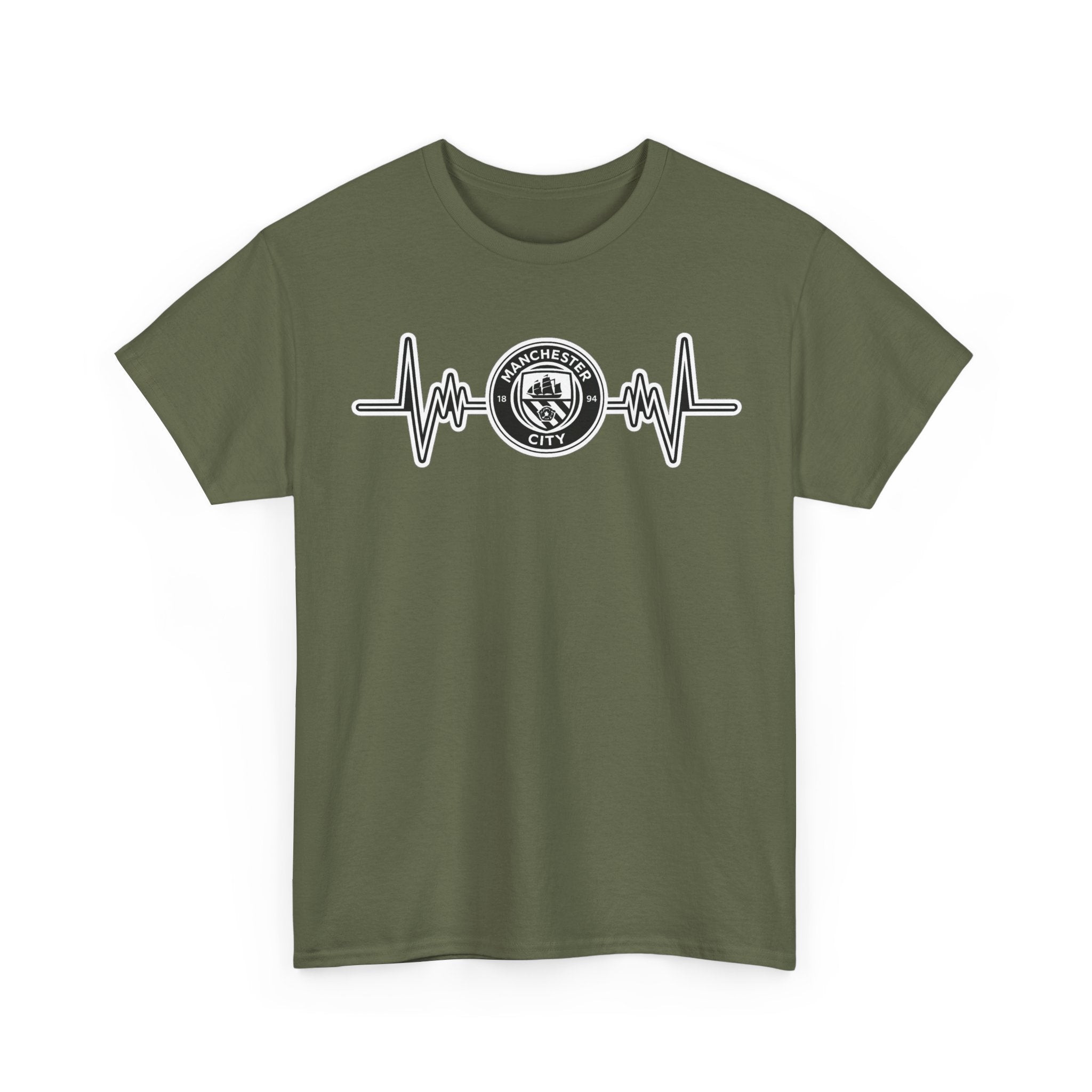 Manchester City Heartbeat Logo T-Shirt — Emergency Medical Services Pulse Tee