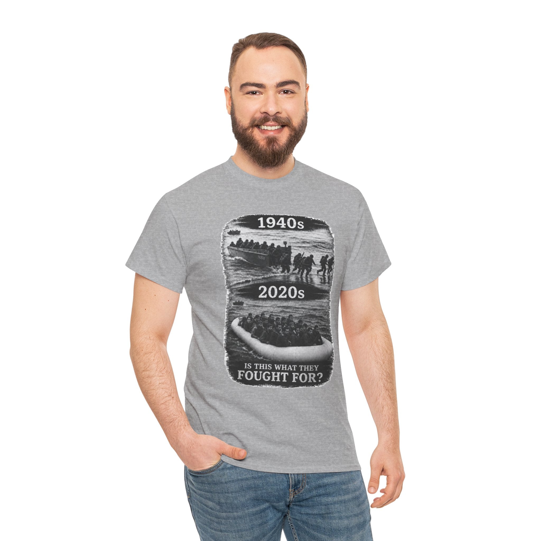1940s vs 2020s Veterans Tribute Tee — "Is This What They Fought For?"