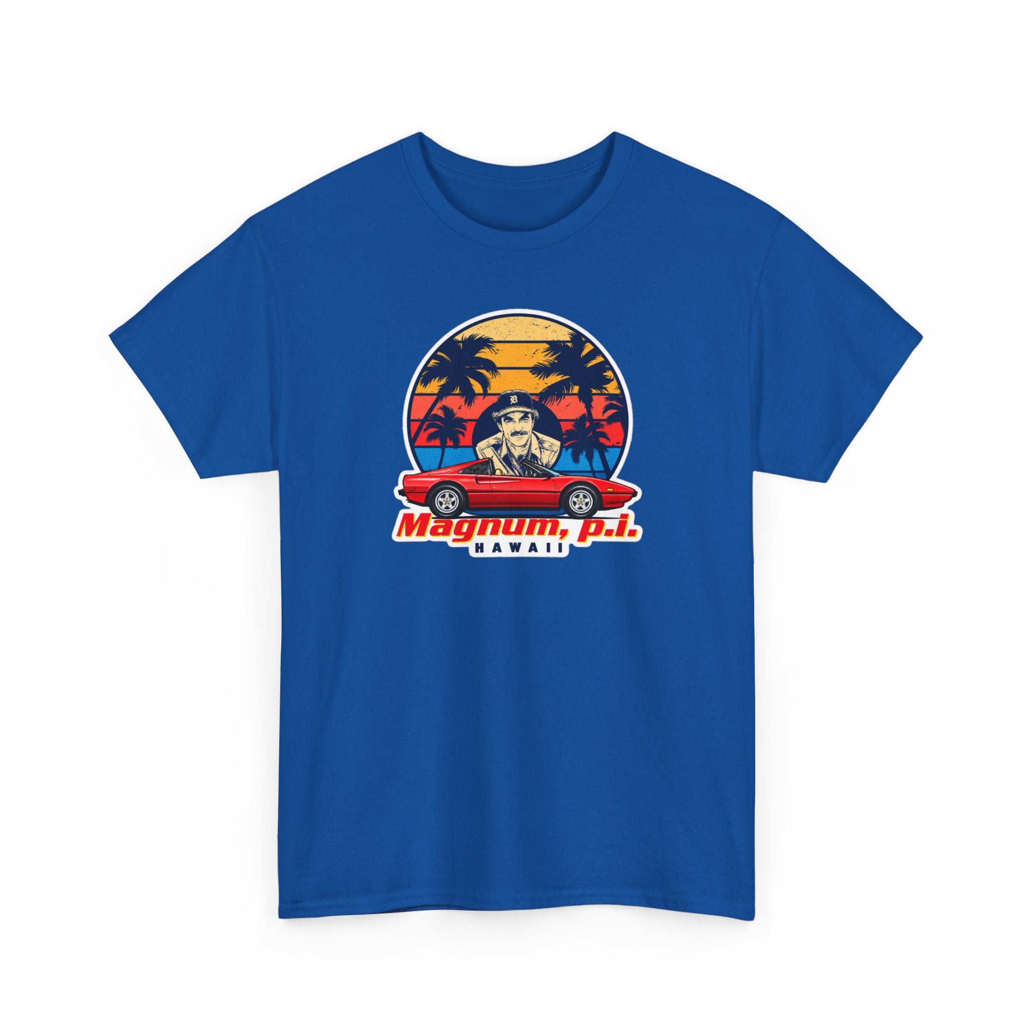 Magnum P.I. Hawaii Retro Sunset Cotton T-Shirt / Tee