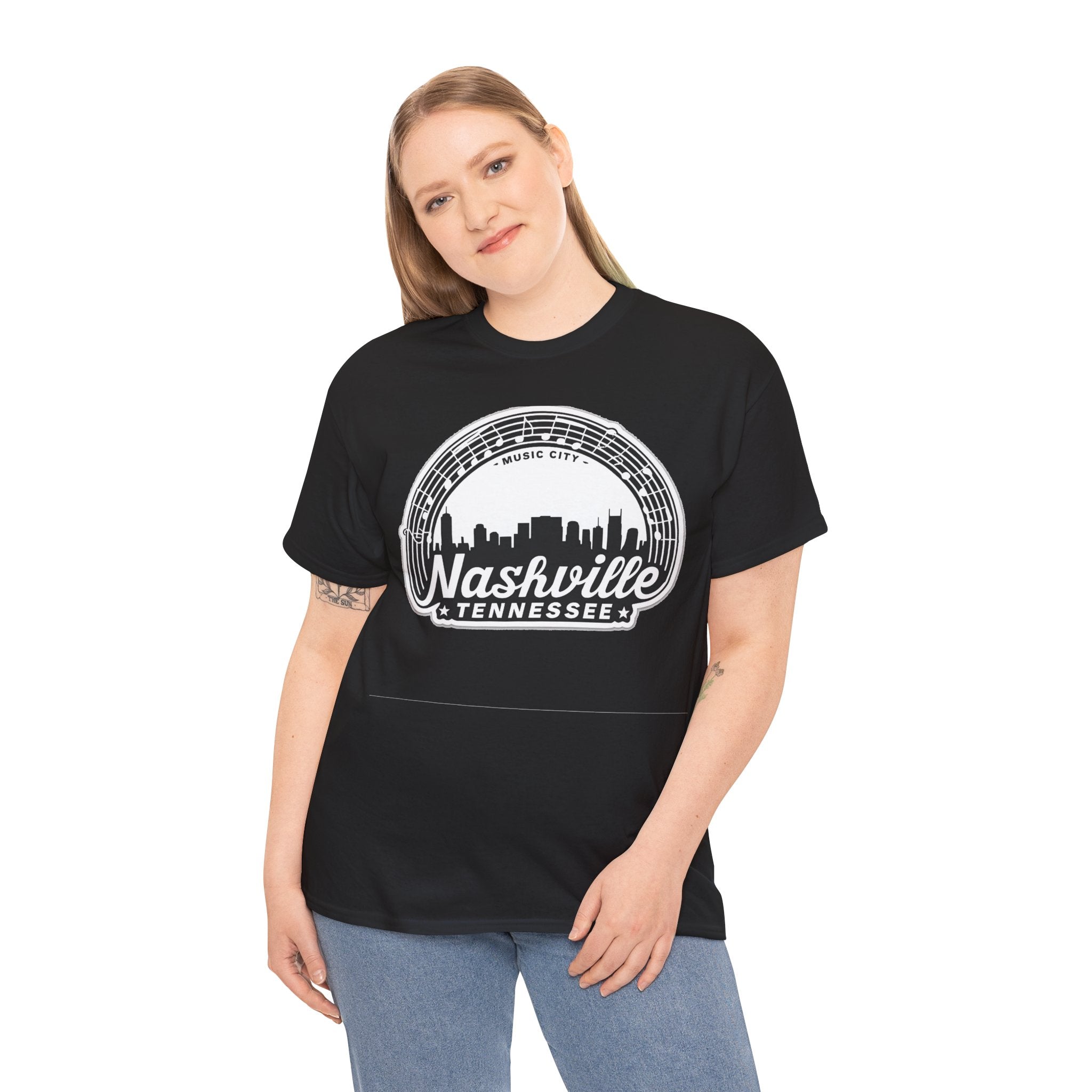 Nashville Tennessee Skyline Tee — Retro Music City Graphic Shirt