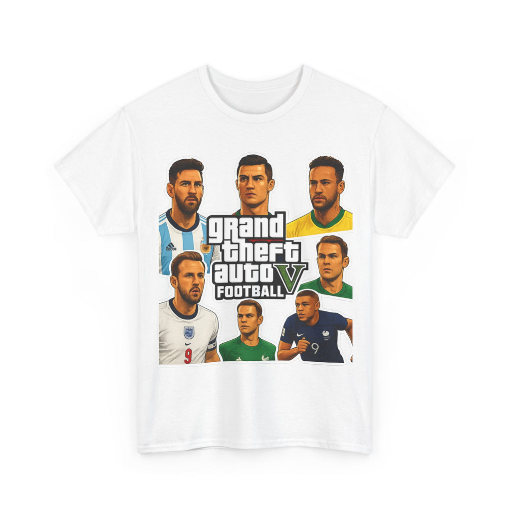Graphic Tee — 'Grand Theft Auto V Football' Soccer Players Collage Shirt