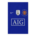 Manchester United Football Tea Towel — AIG Logo Blue Waffle Kitchen Towel
