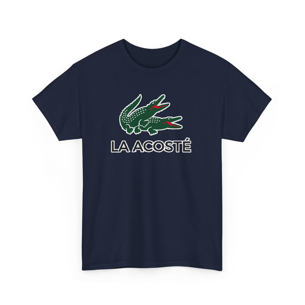 La Acosté Crocodile Logo Graphic Cotton Tee / T-Shirt