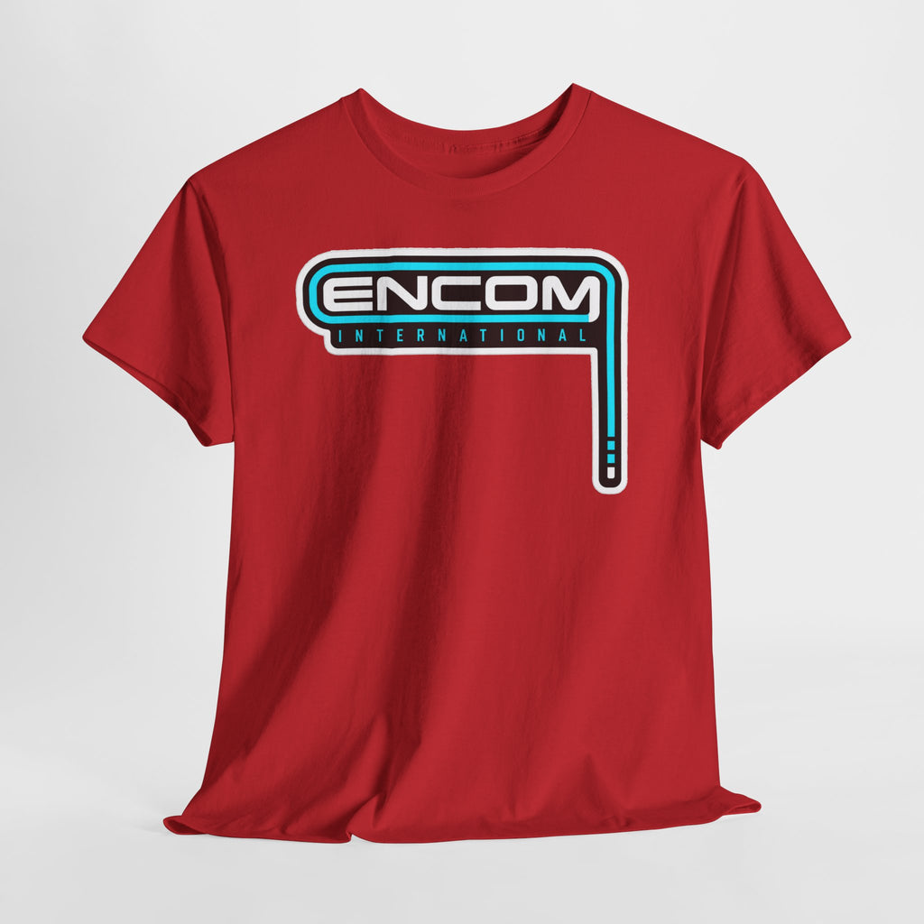 ENCOM International Logo Cotton T-Shirt — Retro Tech Gaming Tee