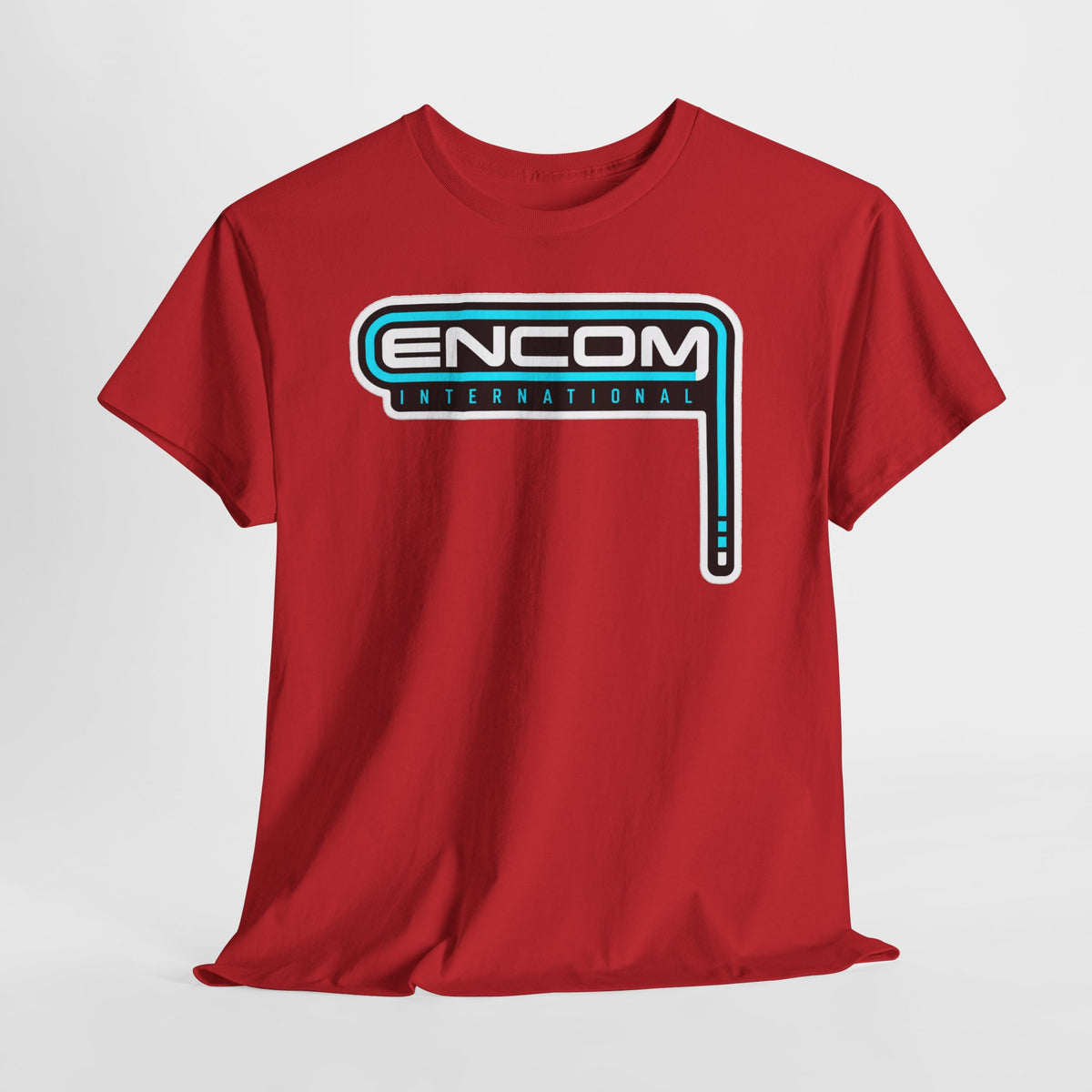 ENCOM International Logo Cotton T-Shirt — Retro Tech Gaming Tee