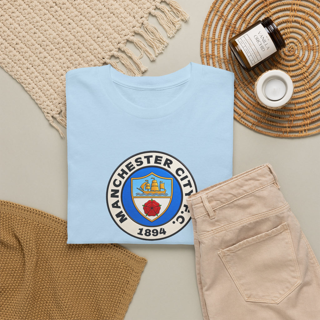 Manchester City retro inspired Unisex Heavy Cotton Tee