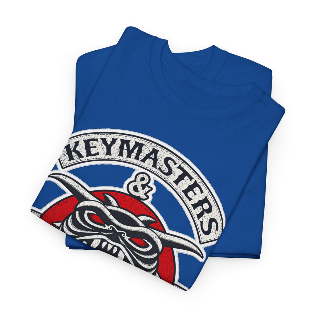 Keymasters & Gatekeepers Tee — Retro Demon Key Emblem Shirt (Since 1984)
