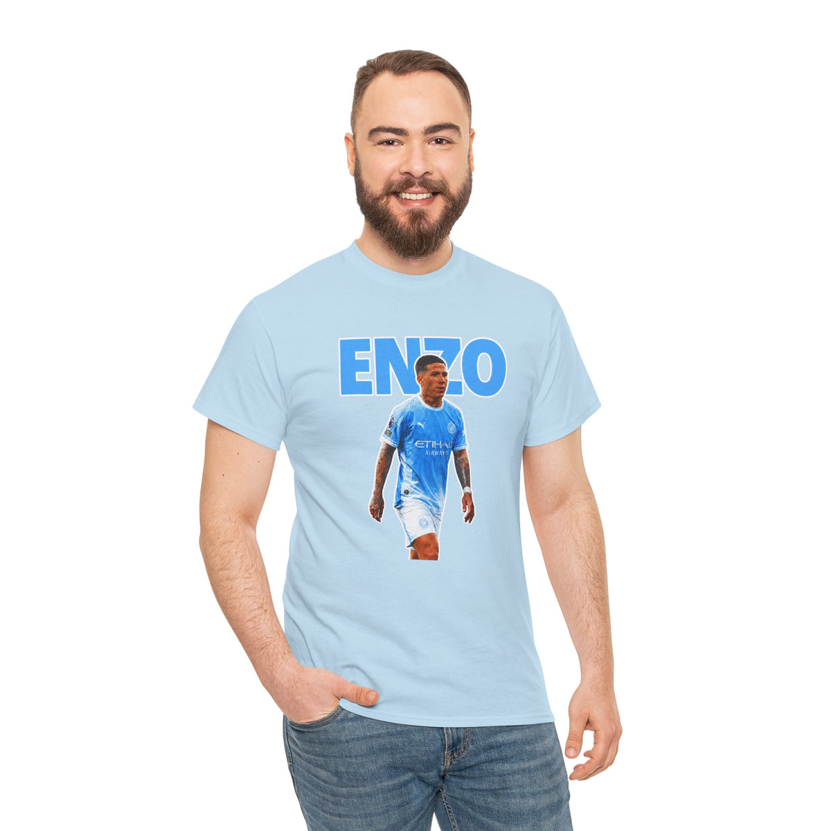 Enzo Fernandez Manchester City Inspired Cotton T-Shirt