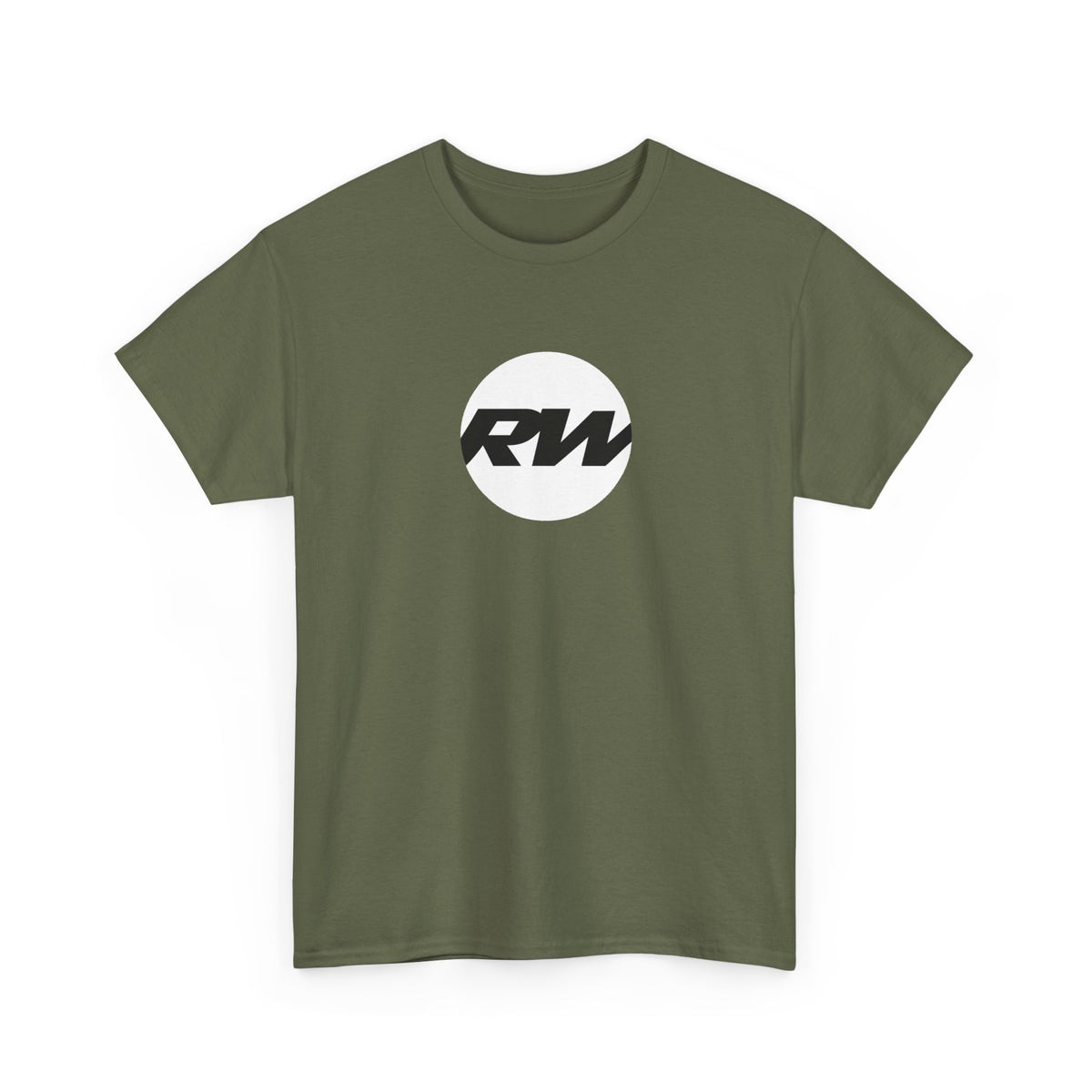 RW Logo T‑Shirt — Minimalist Retro Circle Graphic Tee